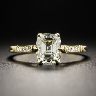 1.31 Carat Emerald-Cut Diamond 18K Engagement Ring By Lang - GIA L VS2 - 1