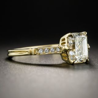 1.31 Carat Emerald-Cut Diamond 18K Engagement Ring By Lang - GIA L VS2