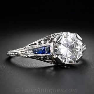 1.31 Carat Art Deco Diamond Engagement Ring