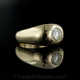1.32 Carat Gents Estate Diamond Ring