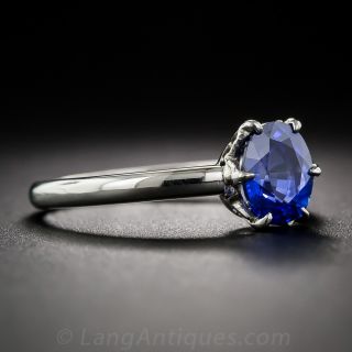 1.32 Carat Sapphire and Platinum Solitaire