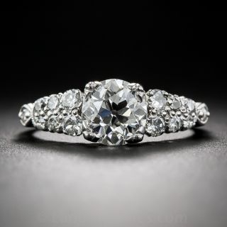 1.33 Carat Diamond Art Deco Engagement Ring - GIA F-VS2