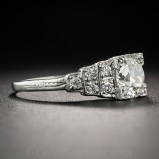 1.33 Carat  Diamond Art Deco Engagement Ring - GIA M VS1