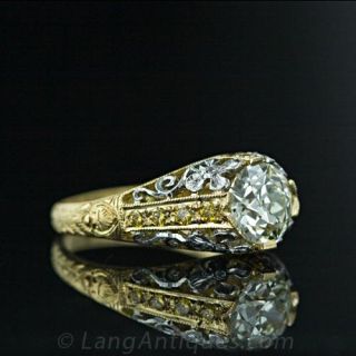 1.34 Carat Edawardian Style Diamond Ring