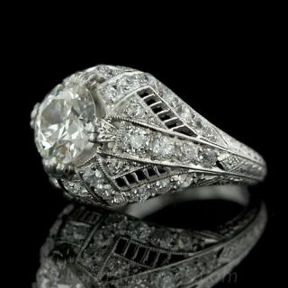 1.34 ct European-cut Diamond Edwardian Ring