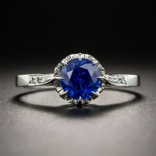 1.35 Carat Ceylon Sapphire Solitaire Ring - 2