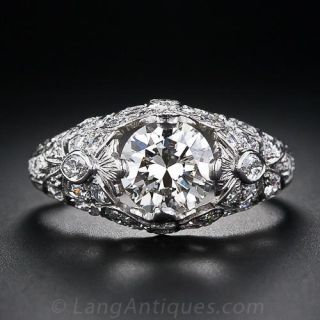 1.35 Carat Diamond Edwardian Engagement Ring