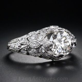 1.35 Carat Diamond Edwardian Engagement Ring