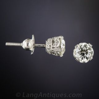 1.35 Carat Diamond Stud Earrings
