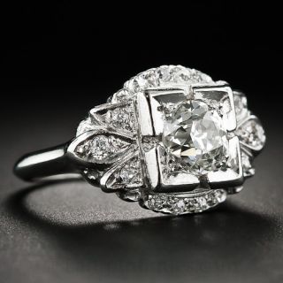 1.35 Carat Mid-Century Platinum and Diamond Ring