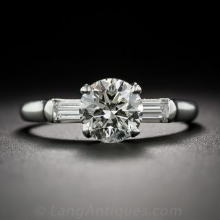 1.35 Carat Platinum and Diamond Engagement Ring