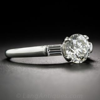 1.35 Carat Platinum and Diamond Engagement Ring