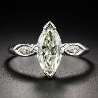 1.35 Carat Vintage Marquise Diamond Ring