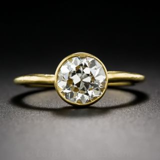 1.36 Carat Diamond Solitaire Ring in 22K Gold