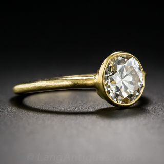 1.36 Carat Diamond Solitaire Ring in 22K Gold