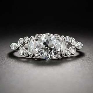 1.36 Carat GIA: I-VS1 Art Deco Vintage Engagement Ring