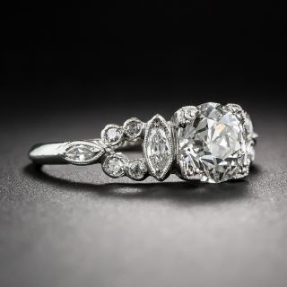 1.36 Carat GIA: I-VS1 Art Deco Vintage Engagement Ring