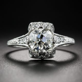 1.38 Carat Diamond Neoclassical Engagement Ring - 1