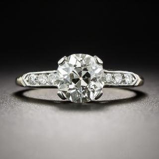 1.38 Carat European-Cut Vintage Diamond Ring