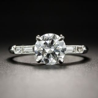 1.39 Carat Diamond Vintage Engagement Ring - GIA D VS1 - 1