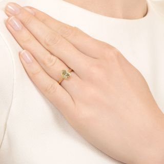 1.39 Carat Shield-Shaped Fancy Light Yellow Diamond Ring  - GIA