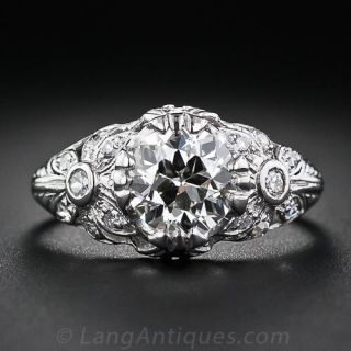 1.40 Carat Vintage Diamond Engagement Ring