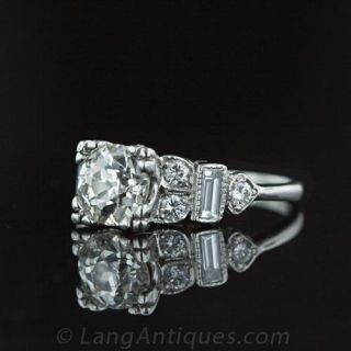 1.40 Carat Vintage Diamond Engagement Ring