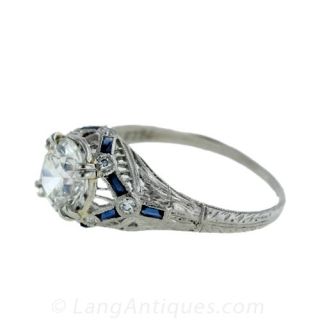 1.40 ct. European Cut Edwardian Diamond Ring