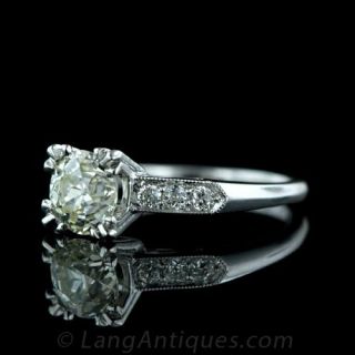 1.41 Old Mine Cut Diamond Ring