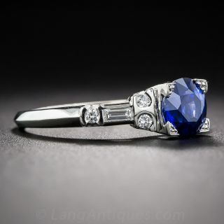1.42 Carat Sapphire & Diamond Estate Ring