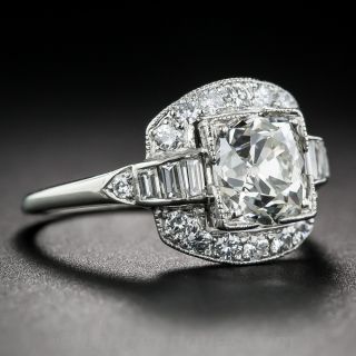 1.43 Carat Diamond Art Deco Engagement Ring