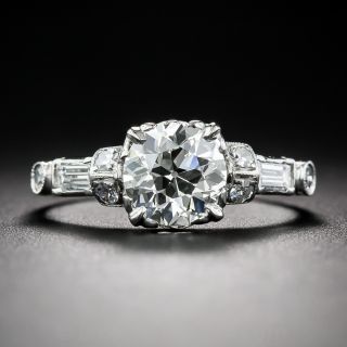 1.43 Carat Diamond Art Deco Engagement Ring