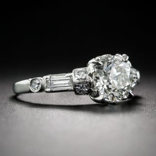 1.43 Carat Diamond Art Deco Engagement Ring