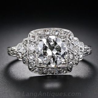 1.44 Carat Art Deco Diamond Ring