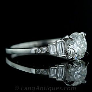 1.44 Carat Diamond Deco Style Engagement Ring