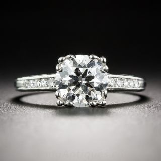 1.44 Carat Diamond Vintage Engagement Ring GIA F/VVS2