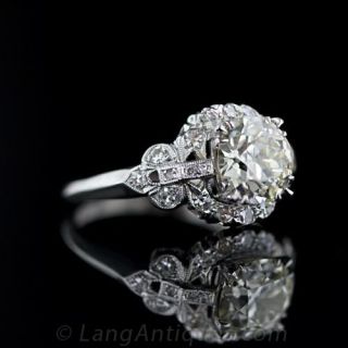 1.45 Carat Diamond Engagement Ring, Circa 1950's