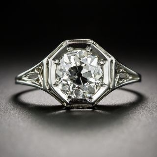 1.45 Carat GIA K/VVS1 Diamond Antique Solitaire Engagement Ring