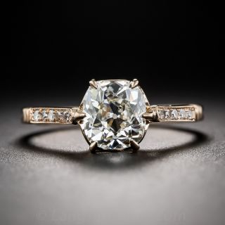 1.46 Carat Antique Cushion-Cut Diamond Engagement Ring