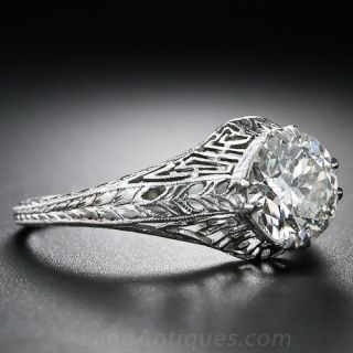 1.46 Carat Edwardian Diamond Engagement Ring