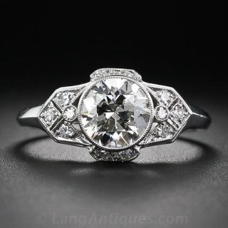 1.47 Carat Late Art Deco Diamond Ring
