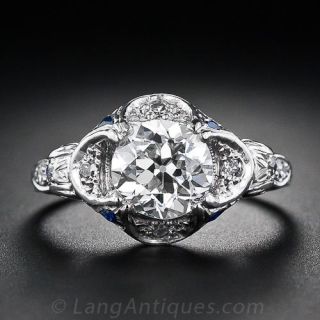 Art Deco Diamond Engagement Ring 