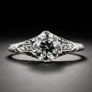 1.48 Carat Art Deco Engagement Ring - GIA 
