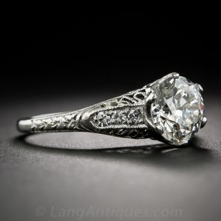 1.48 Carat Art Deco Engagement Ring - GIA 