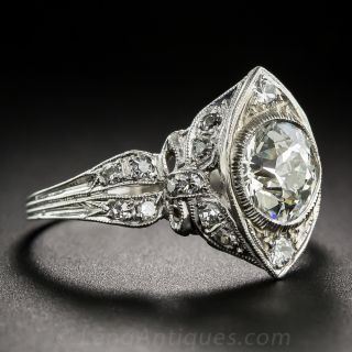 1.50 Carat Art Deco Platinum and Diamond Ring