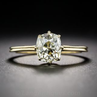 1.50  Carat Antique Cushion-Cut Diamond Ring
