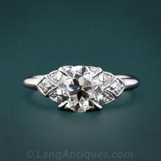 1.50 Carat Diamond Deco Engagement Ring