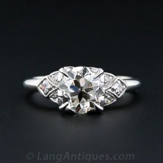 1.50 Carat Diamond Deco Engagement Ring