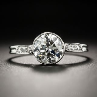1.50 Carat Diamond Vintage Solitaire Engagement Ring - GIA I VS1  - 1