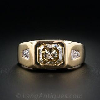 1.50 ct. Natural Color Gents Estate Diamond Ring